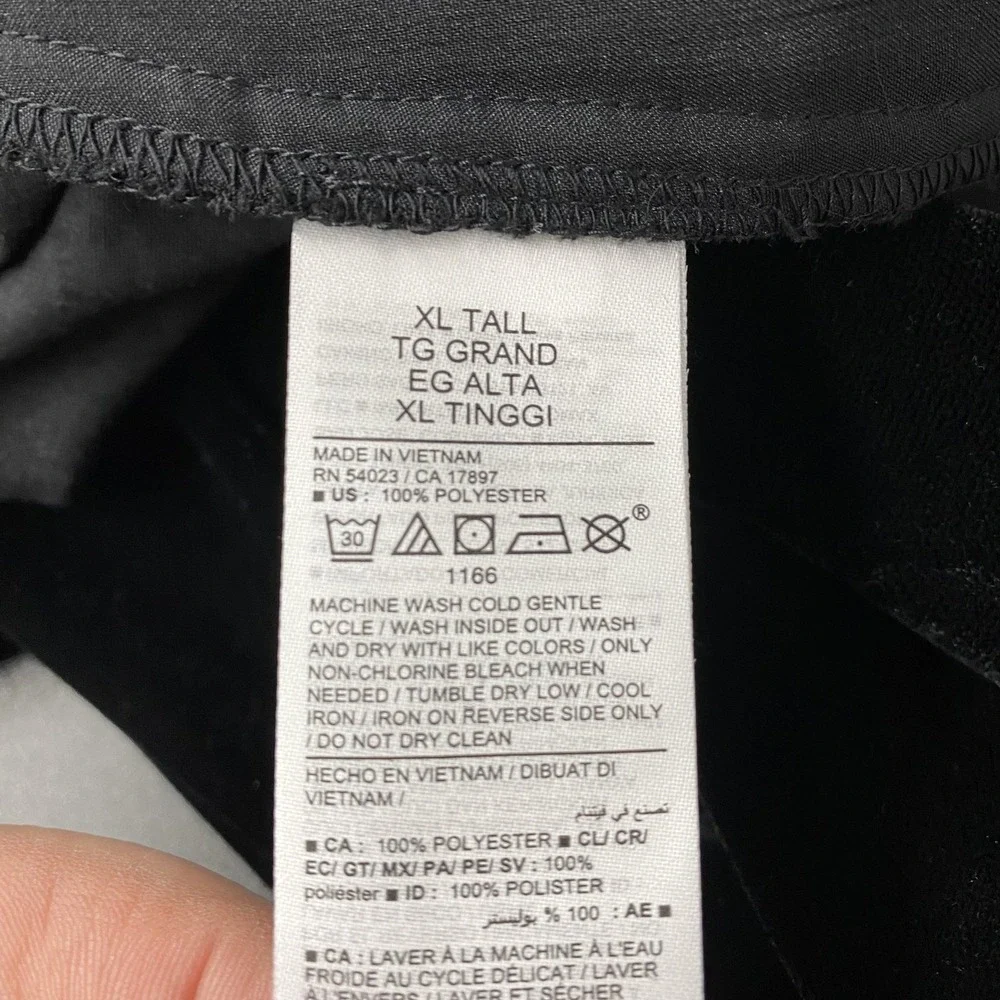 American Eagle Pants Womens XLT Black Velvet Pleated Lined Elastic Waist Bohemia